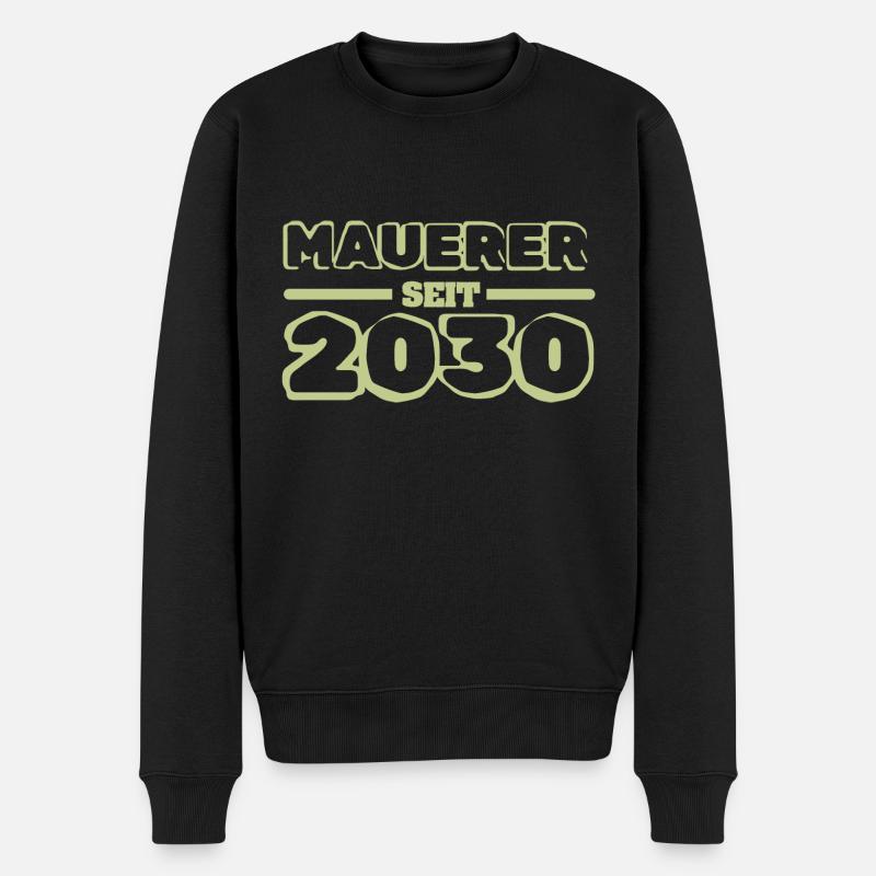 2030 - Männer Premium Bio Pullover - Schwarz