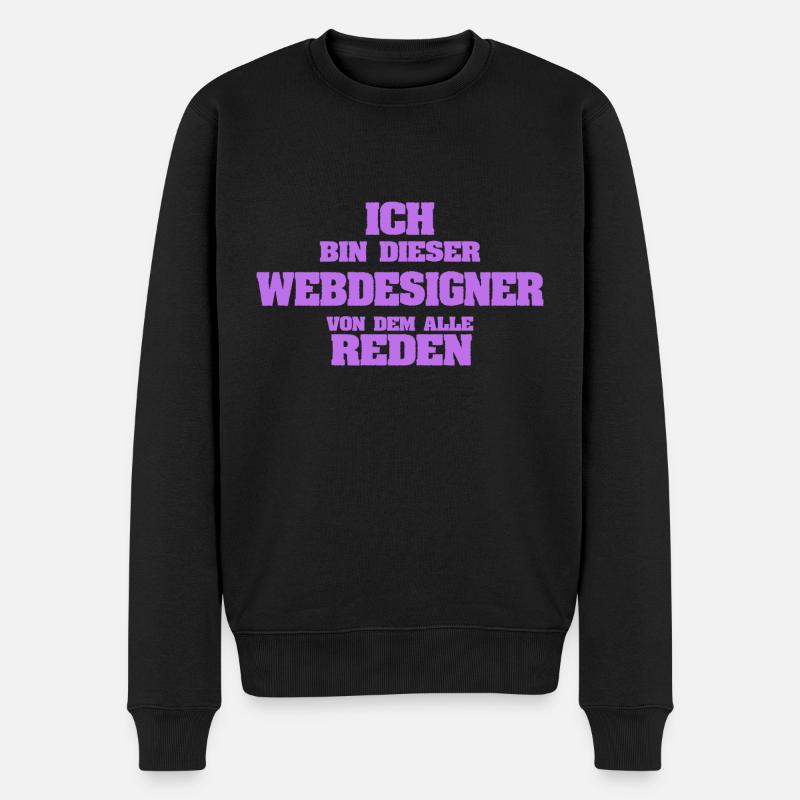 Webdesigner - Männer Premium Bio Pullover - Schwarz