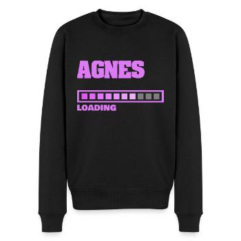 Agnès - Pull Premium bio Homme - noir - Devant - Nico (187cm)