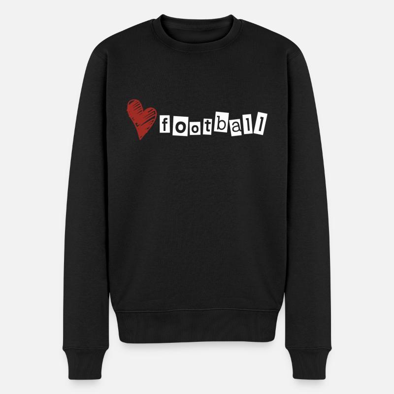 Love football - Männer Premium Bio Pullover - Schwarz