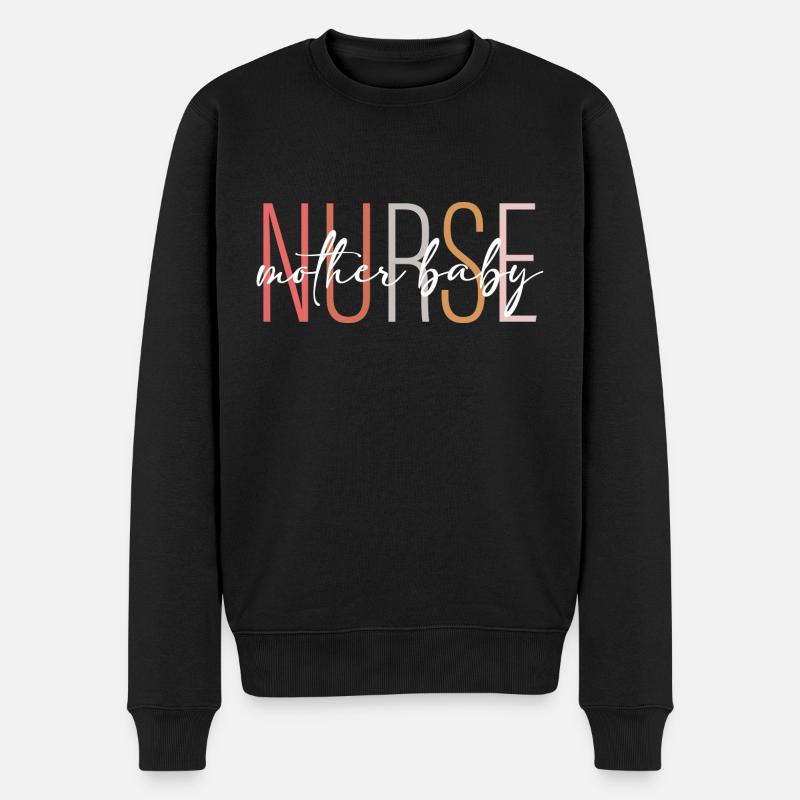 Mother and Baby Nurse - Männer Premium Bio Pullover - Schwarz