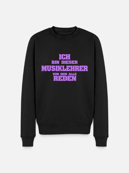 Beruf Musiklehrer - Männer Premium Bio Pullover - Schwarz