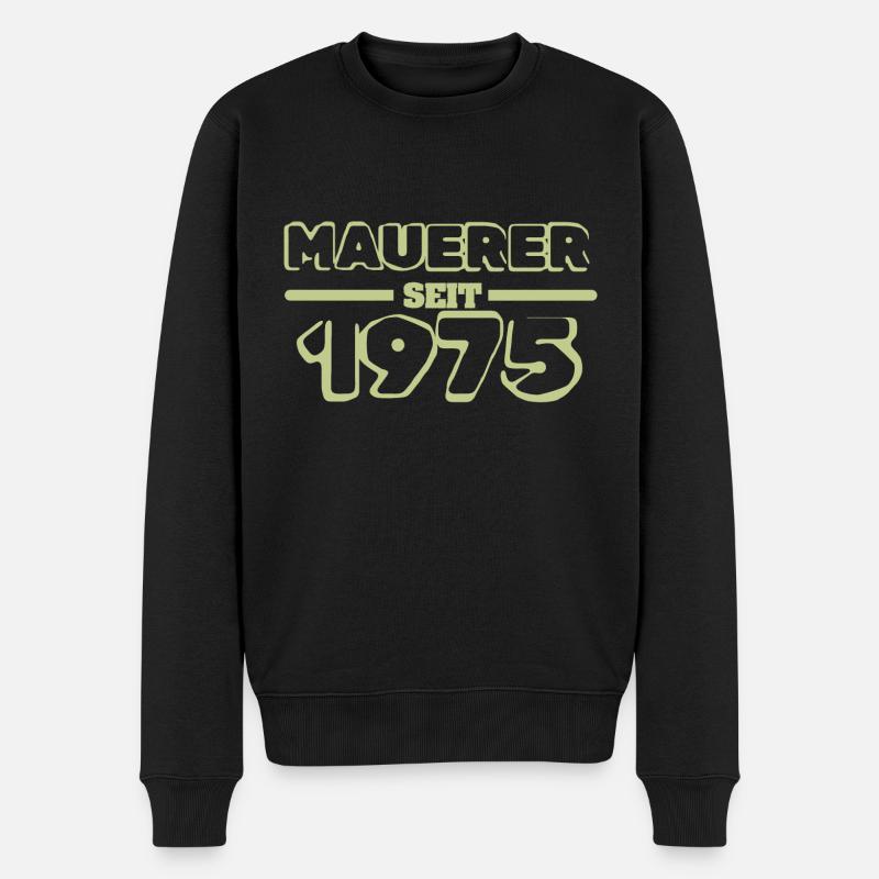 Maître maçon 1975 - Pull Premium bio Homme - noir