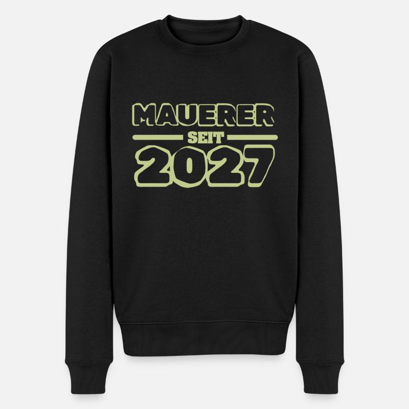 Maurer 2027 - Männer Premium Bio Pullover - Schwarz