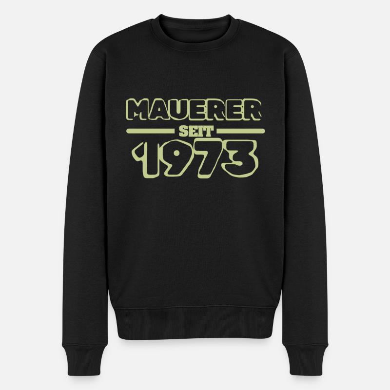 1973 1973 - Männer Premium Bio Pullover - Schwarz