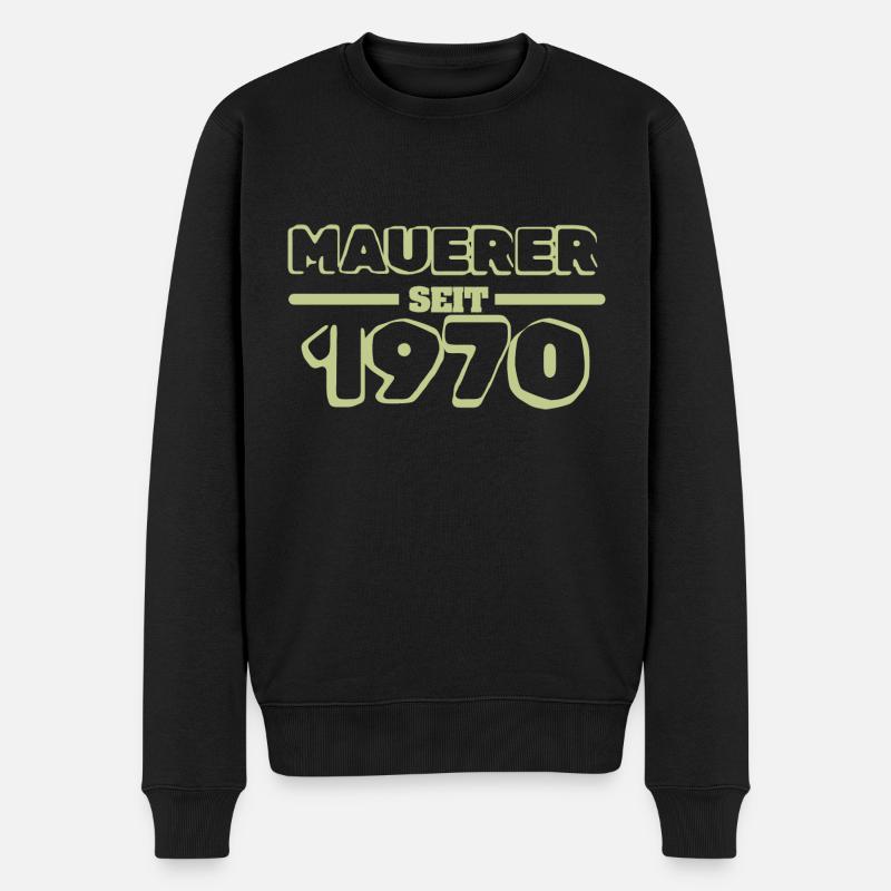 Maître maçon 1970 - Pull Premium bio Homme - noir