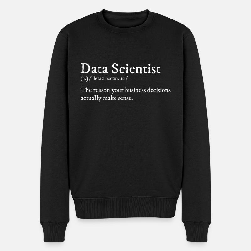 Design für Data Scientists - Männer Premium Bio Pullover - Schwarz