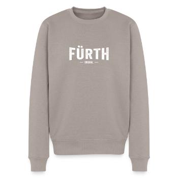 Fürth Original - Männer Premium Bio Pullover - Taupe - Vorne - Nico (187cm)