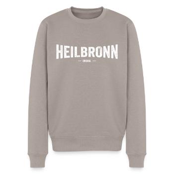 Heilbronn Original - Männer Premium Bio Pullover - Taupe - Vorne - Nico (187cm)