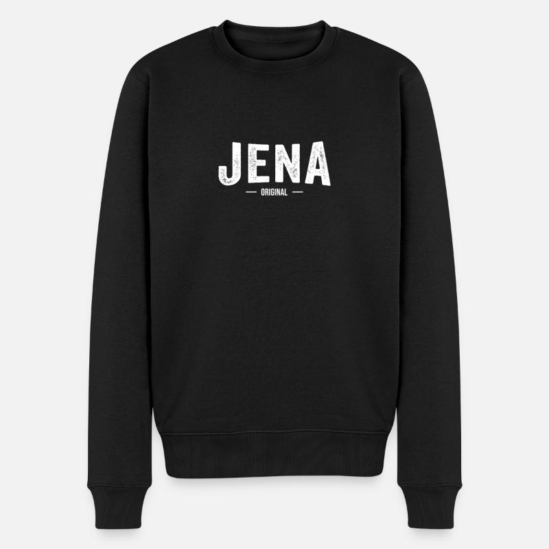 Jena Original - Männer Premium Bio Pullover - Schwarz