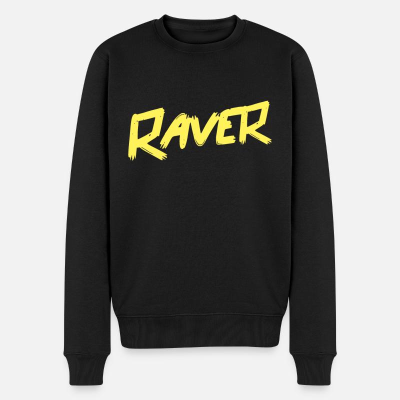 Raver - Techo - Männer Premium Bio Pullover - Schwarz