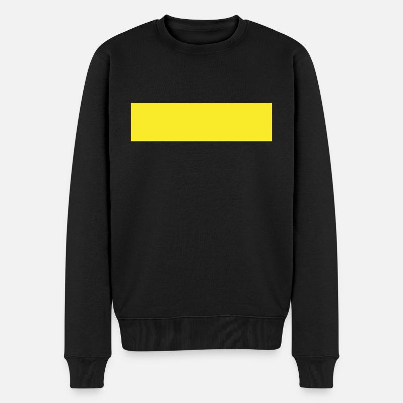 barre jaune - Pull Premium bio Homme - noir