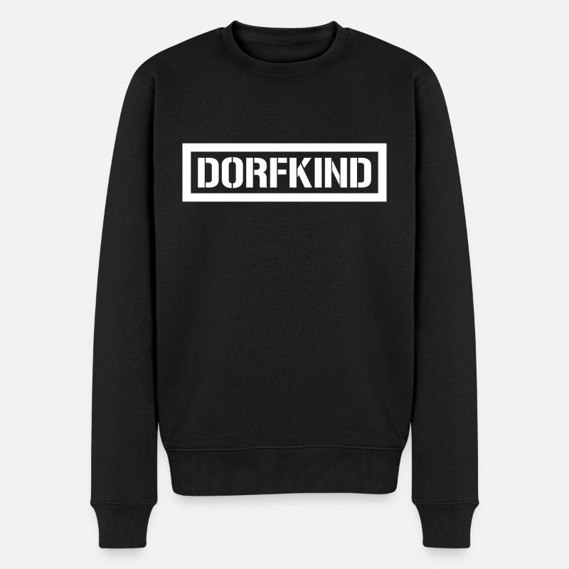 DORFKIND - Männer Premium Bio Pullover - Schwarz