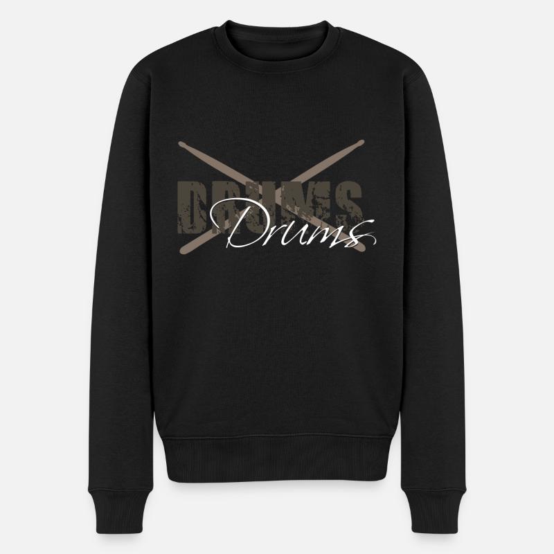 DRUMS5 7632x6480px - Männer Premium Bio Pullover - Schwarz