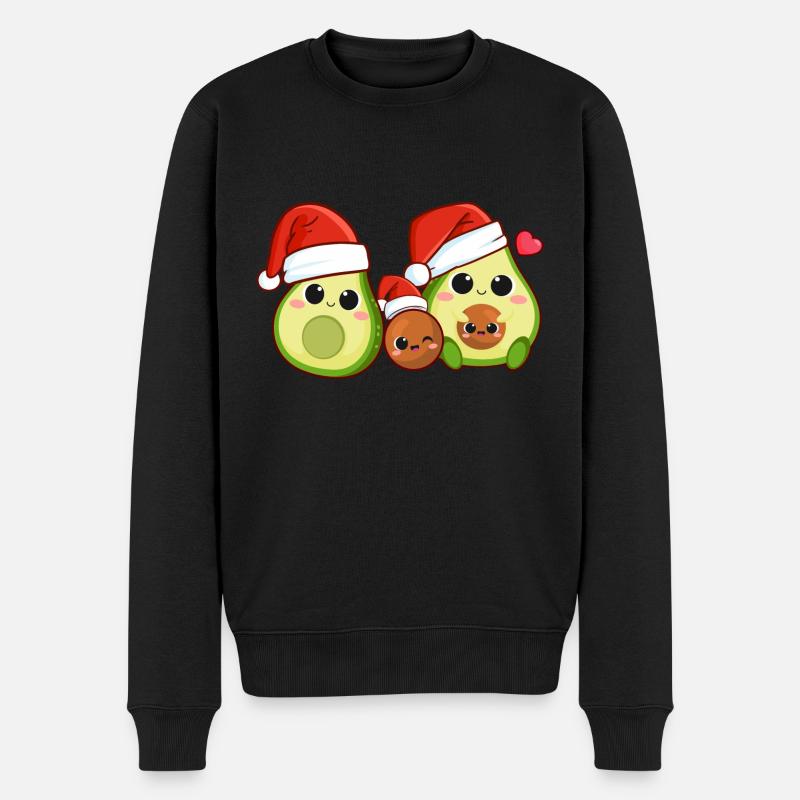 Avocat de Noël Kawaii - Pull Premium bio Homme - noir