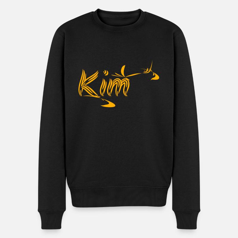 Geschenkidee Kim - Männer Premium Bio Pullover - Schwarz