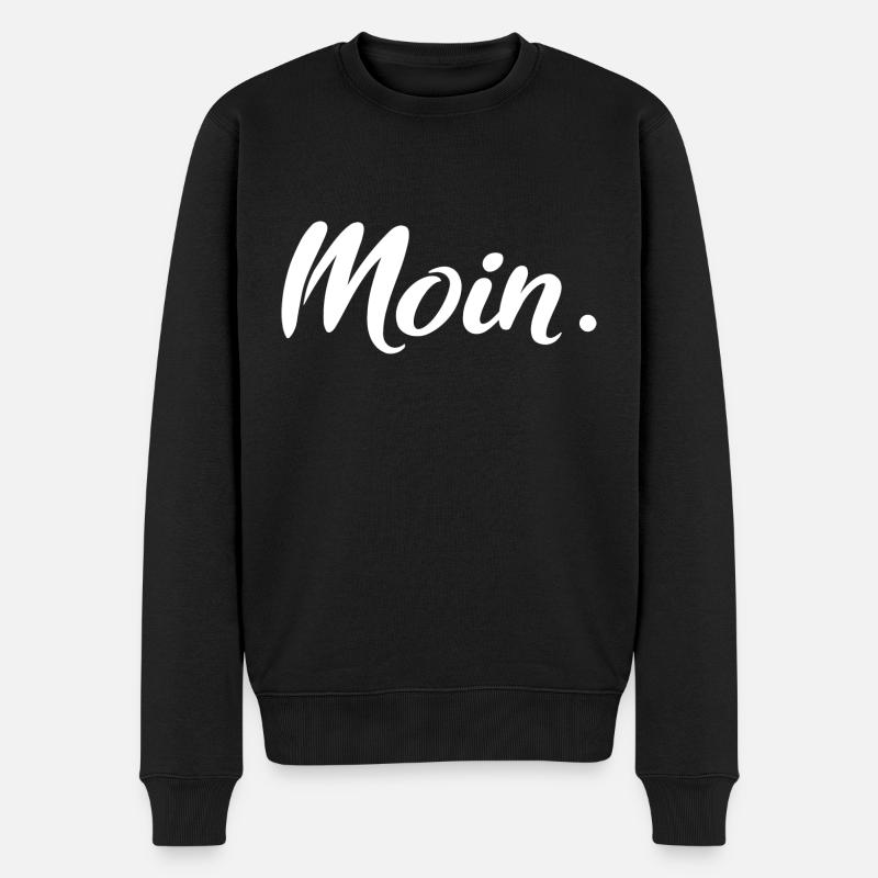 Moin. White - Männer Premium Bio Pullover - Schwarz