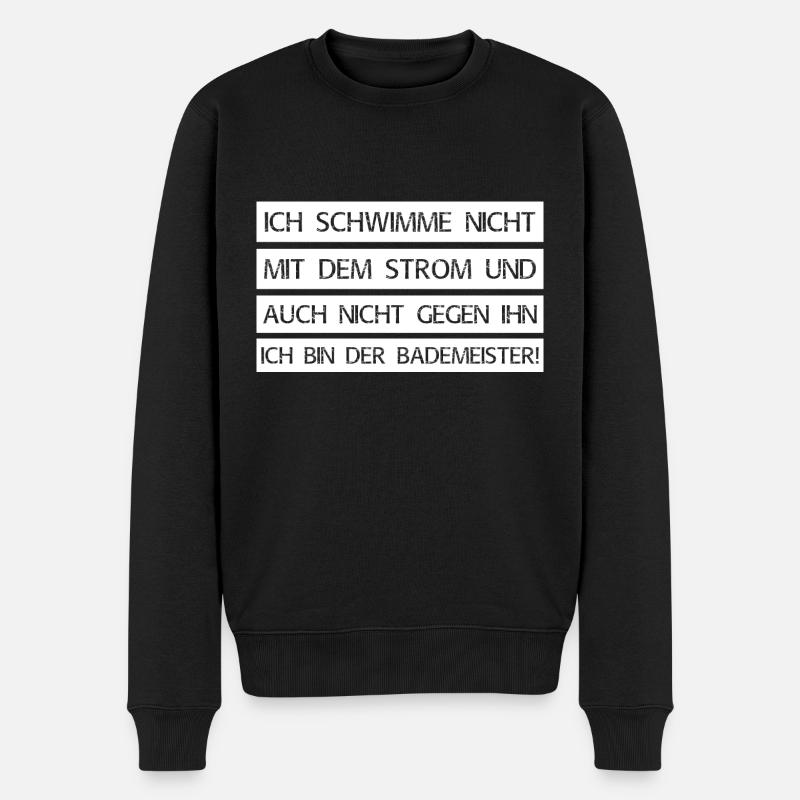 Bademeister - Männer Premium Bio Pullover - Schwarz