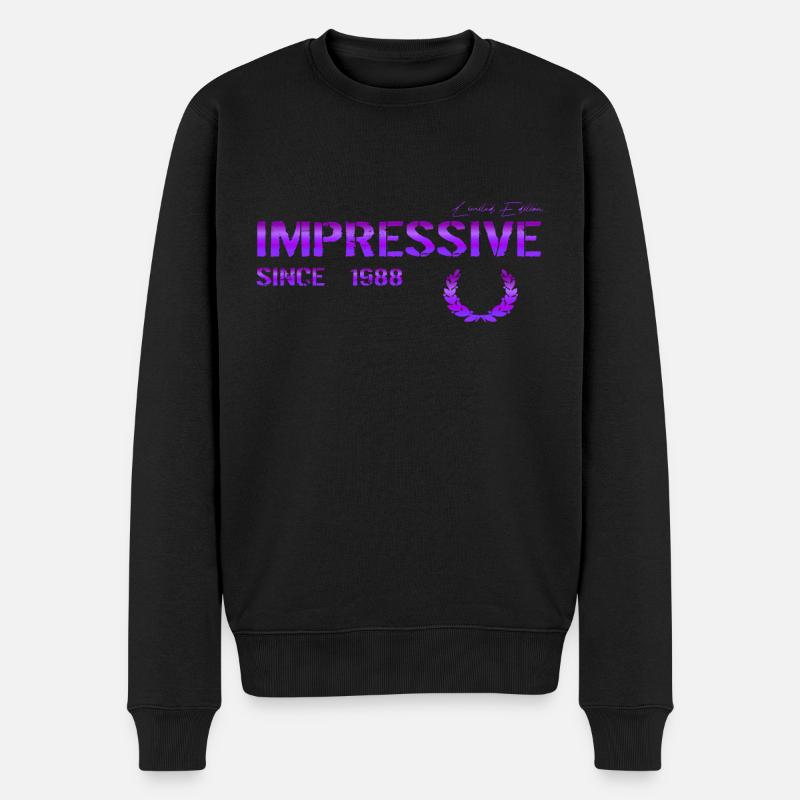 Impressive since 1988 - Männer Premium Bio Pullover - Schwarz