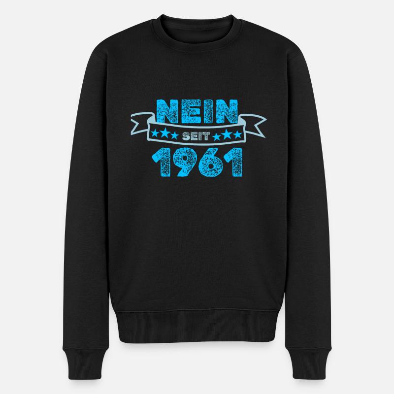 Dagegen 1961 - Männer Premium Bio Pullover - Schwarz