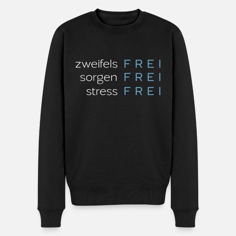 zweifelsFREI weiß - Männer Premium Bio Pullover - Schwarz