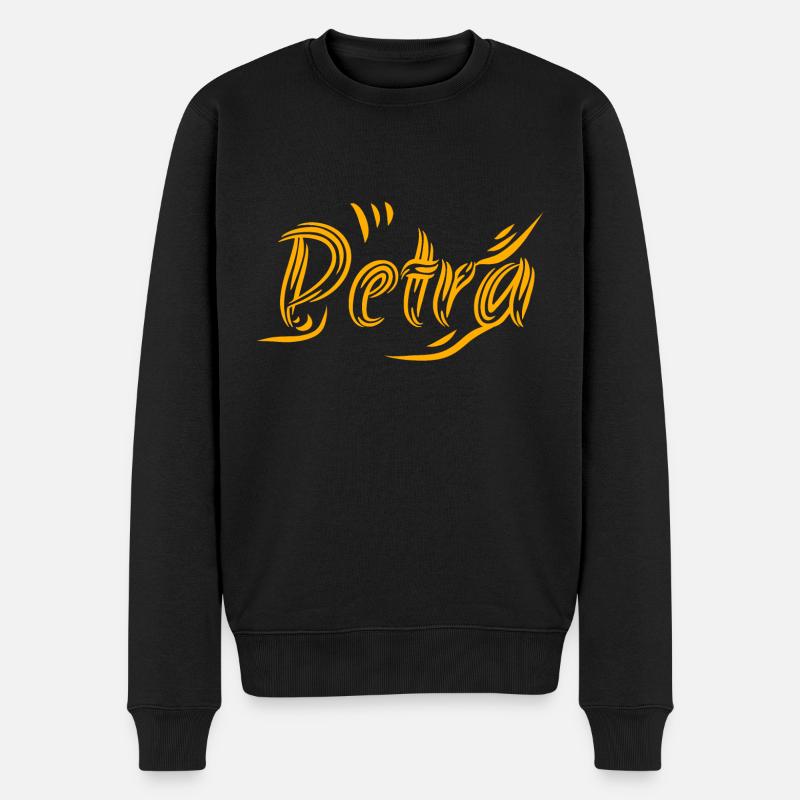 Geschenk für Petra - Männer Premium Bio Pullover - Schwarz