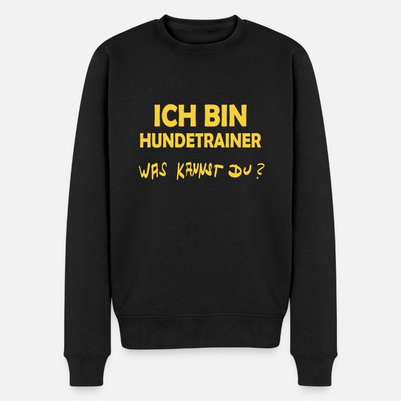 Beruf Hundetrainer - Männer Premium Bio Pullover - Schwarz