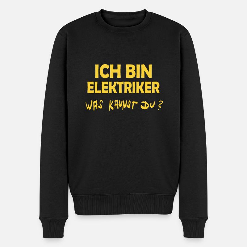 Elektriker - Männer Premium Bio Pullover - Schwarz