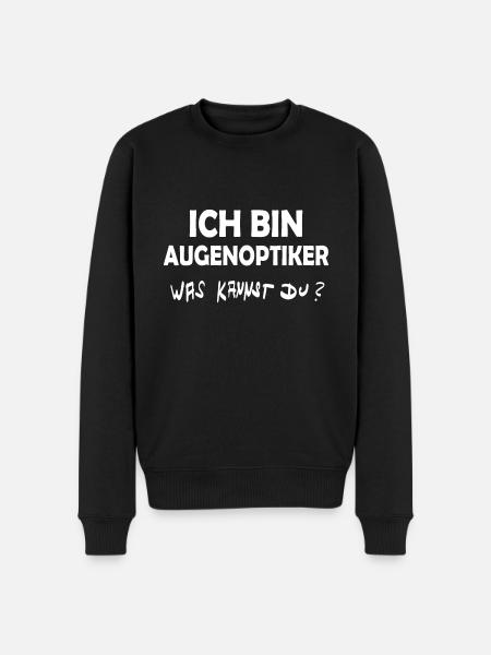 Beruf Augenoptiker - Männer Premium Bio Pullover - Schwarz