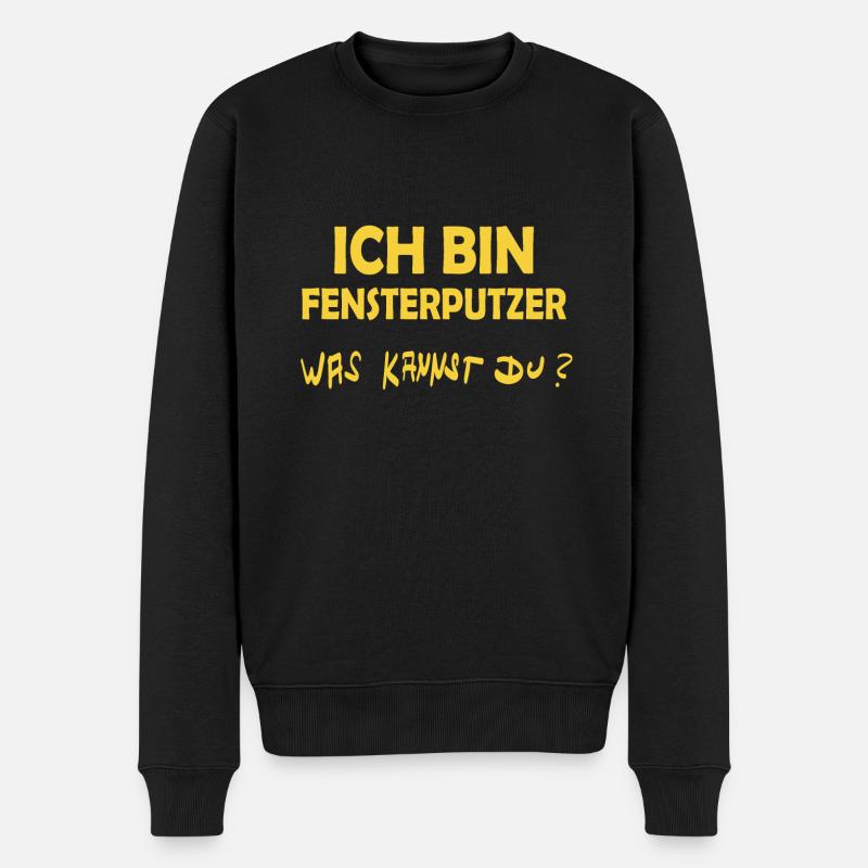 Beruf Fensterputzer - Männer Premium Bio Pullover - Schwarz