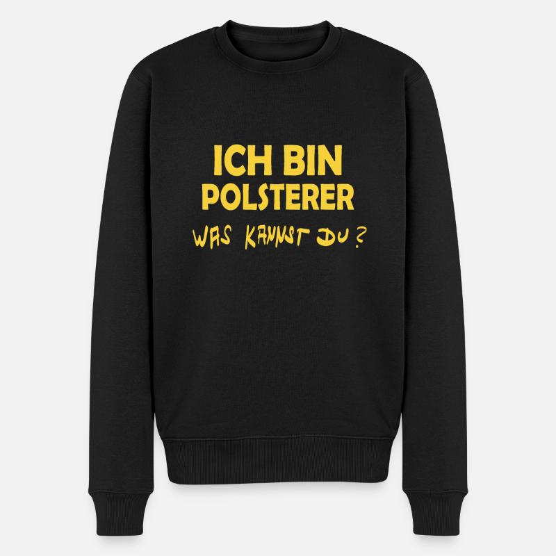 Polsterer - Männer Premium Bio Pullover - Schwarz