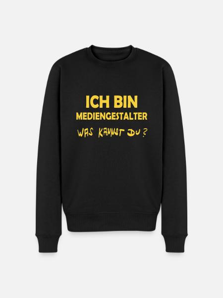 Media Designer - Men's Premium Organic Jumper - black