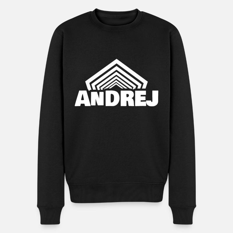 Andrej - Männer Premium Bio Pullover - Schwarz