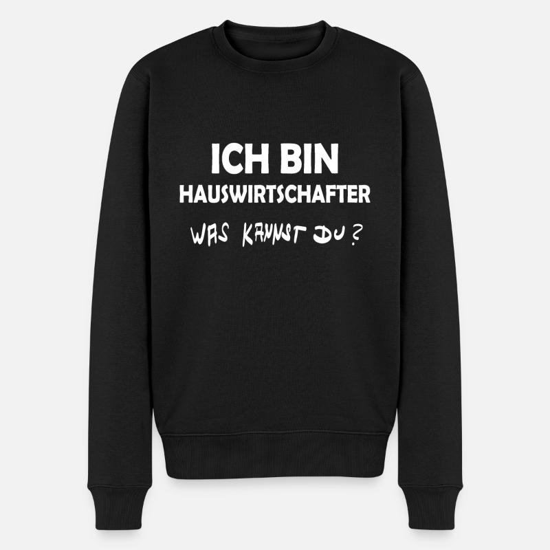 Beruf Hauswirtschafter - Männer Premium Bio Pullover - Schwarz
