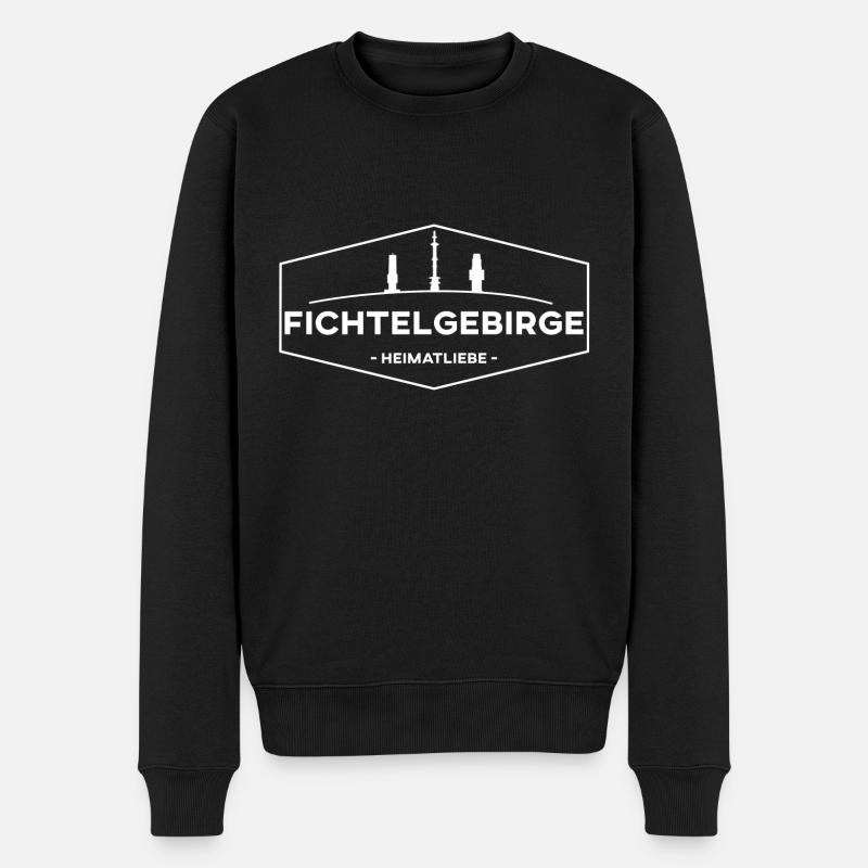 3 Türme Kornberg Ochsenkopf und Schneeberg - Männer Premium Bio Pullover - Schwarz
