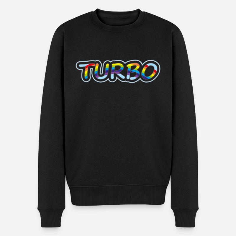 Turbo. Stilvolles Design - Männer Premium Bio Pullover - Schwarz