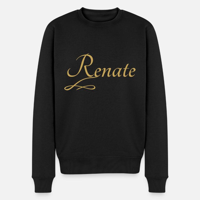 Renate - Männer Premium Bio Pullover - Schwarz