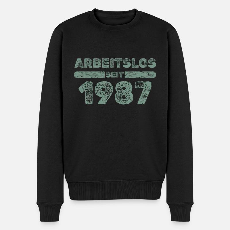 seit 1987 - Männer Premium Bio Pullover - Schwarz