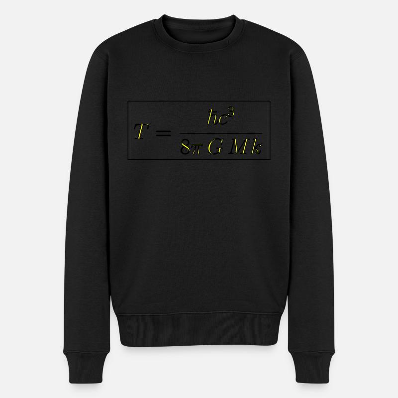 Temperaturformel eines Schwarzen Loches - Männer Premium Bio Pullover - Schwarz