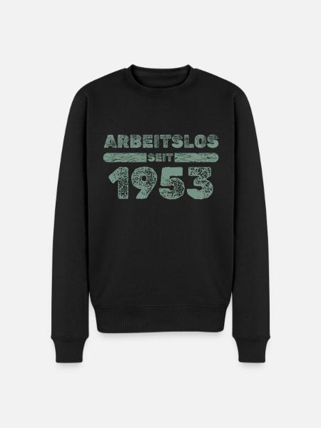 Arbeitslos 1953 - Männer Premium Bio Pullover - Schwarz