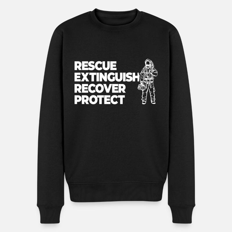 Motivation des pompiers - Pull Premium bio Homme - noir