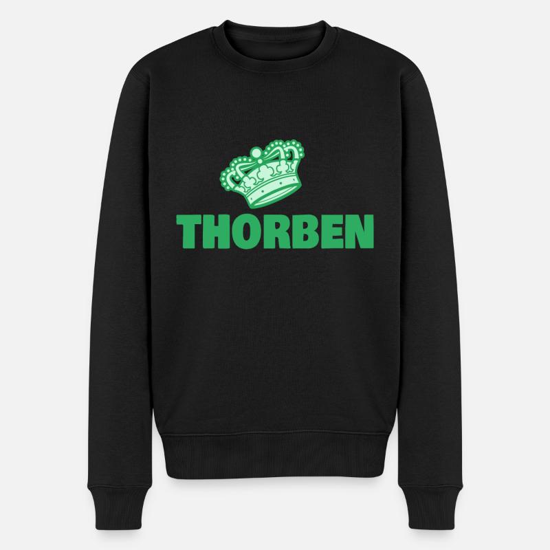 Thorben - Männer Premium Bio Pullover - Schwarz