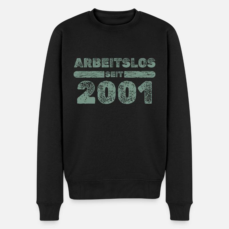 2001 - Männer Premium Bio Pullover - Schwarz