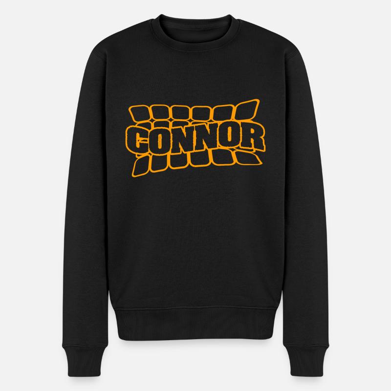 Name Connor - Männer Premium Bio Pullover - Schwarz