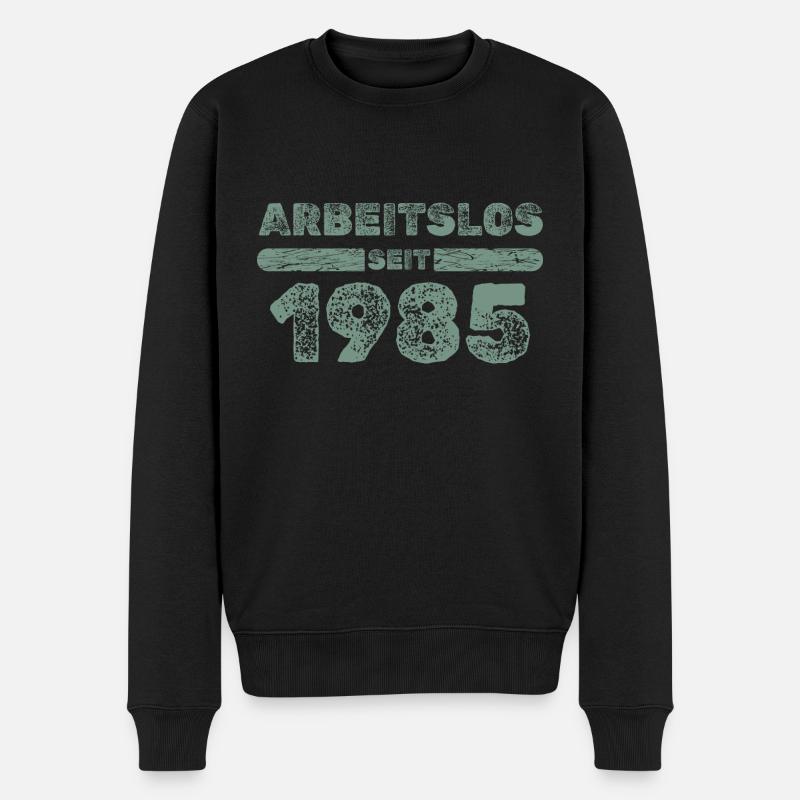 1985 - Männer Premium Bio Pullover - Schwarz