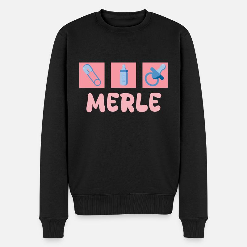 Sucette Merle - Pull Premium bio Homme - noir