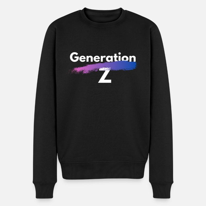 Generation Z - Männer Premium Bio Pullover - Schwarz