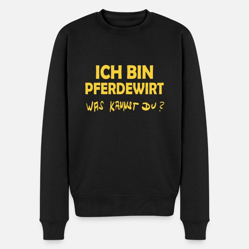 Profession : Gardien de chevaux - Pull Premium bio Homme - noir