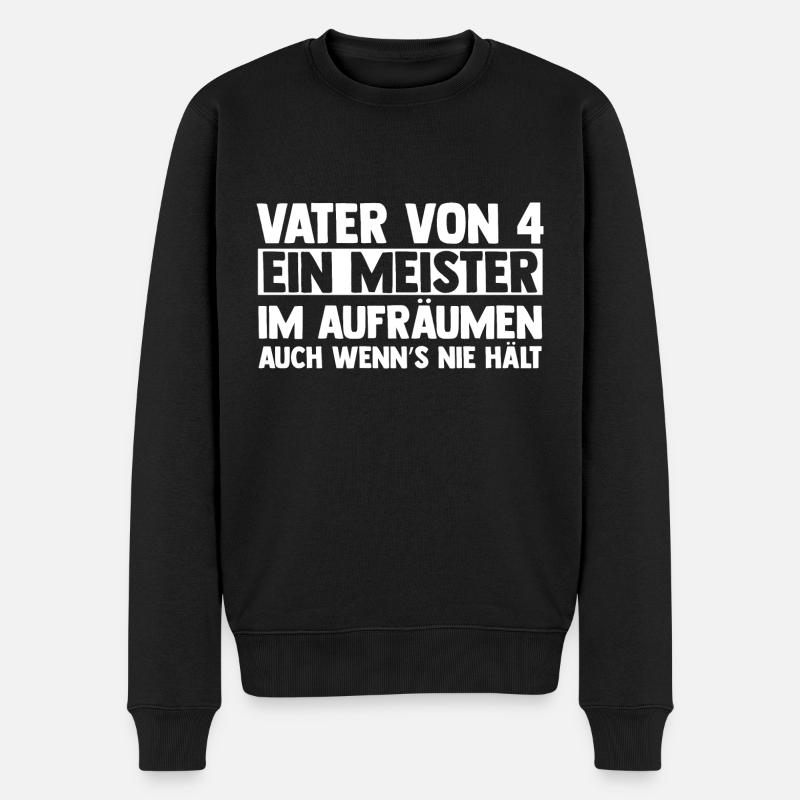 Père de 4 enfants - Pull Premium bio Homme - noir