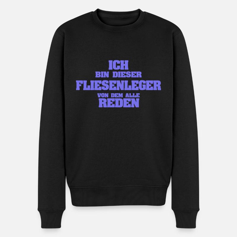 Fliesenleger als Beruf - Männer Premium Bio Pullover - Schwarz